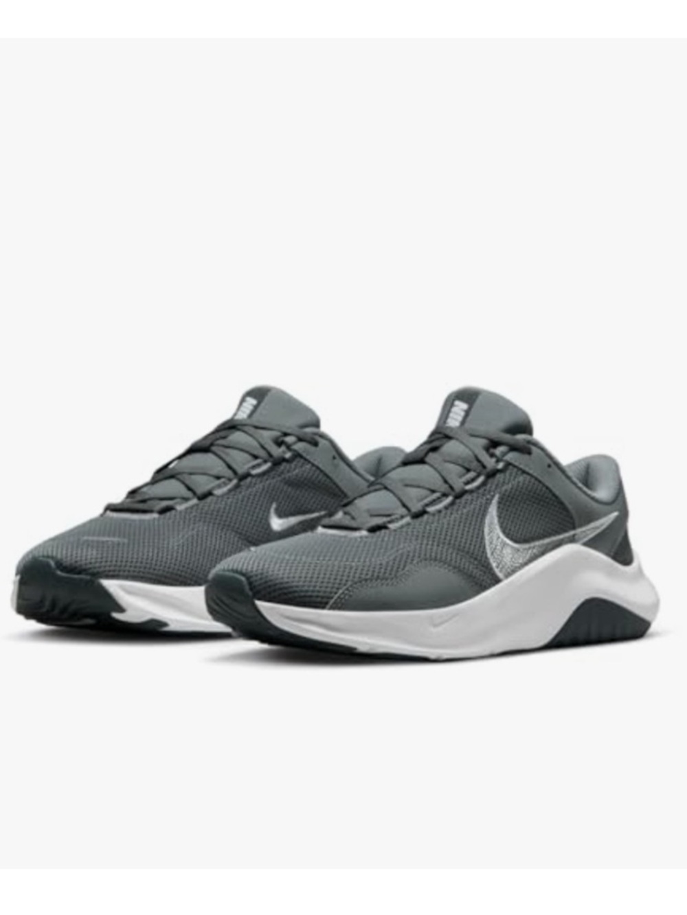 Nike Legend Essential 3 NN Smoke Grey and White Sneakers Men’s Size 9